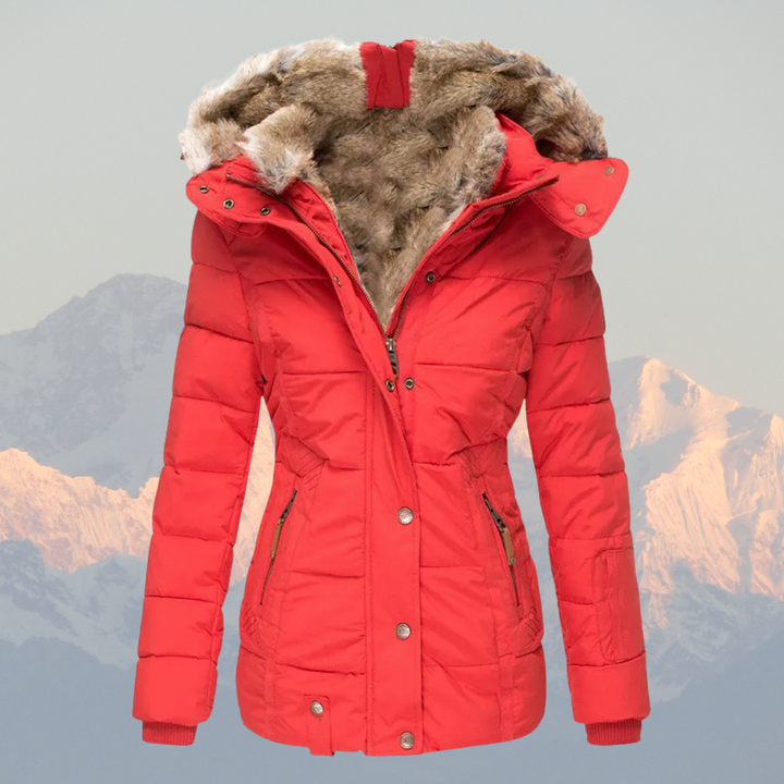 Drune | Daunen-Puffermantel mit Kapuze aus Kunstpelz Warm, Wasserdicht & Isoliert Winterjacke