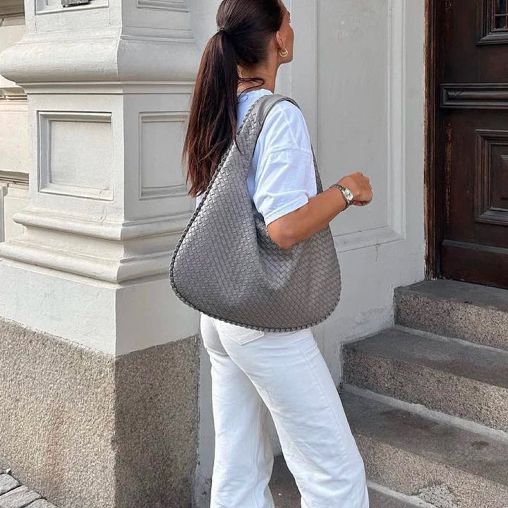 Drune | Reißverschluss Große Gewebte Tasche Umhängetasche