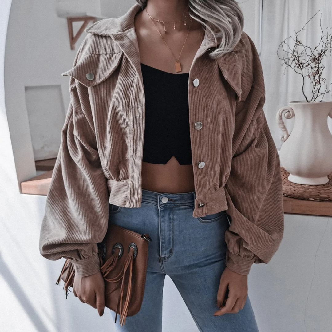 Drune | Kurze Lässige Cordjacke