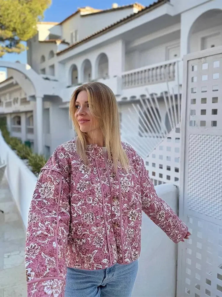 Drune | Lässiges Blumenmusteroberteil für Frauen