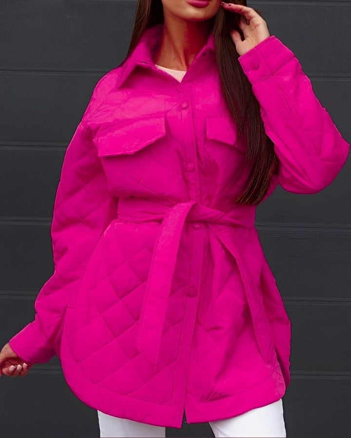 Drune | Jacke Gürtel Leichtgewichtig Jacke Winterjacke für Damen