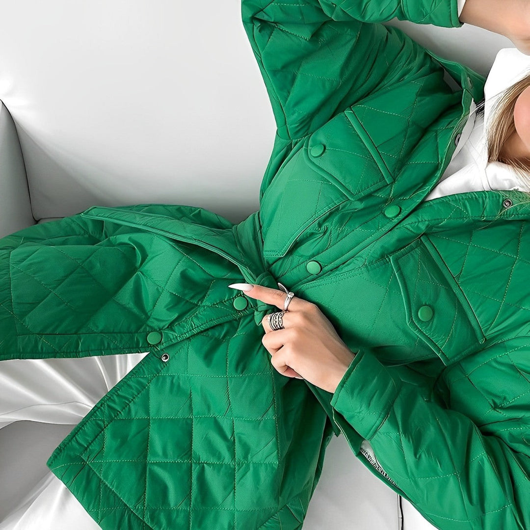 Drune | Jacke Gürtel Leichtgewichtig Jacke Winterjacke für Damen