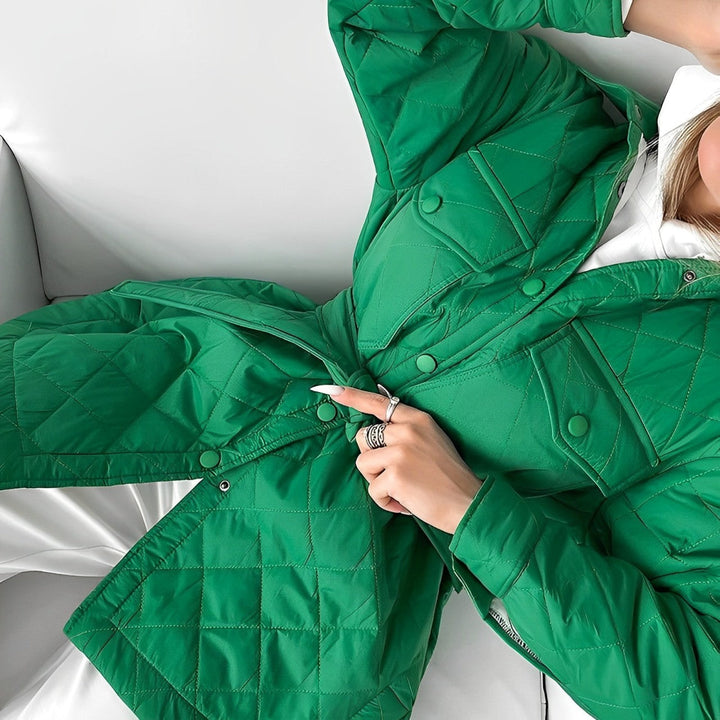 Drune | Jacke Gürtel Leichtgewichtig Jacke Winterjacke für Damen