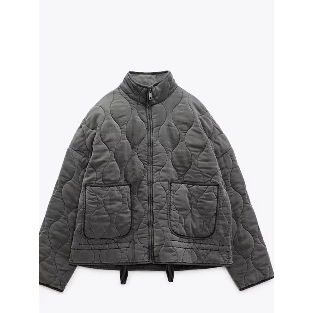 Drune | Jacke Warme Übergröße Jacke mit Reißverschluss für Damen