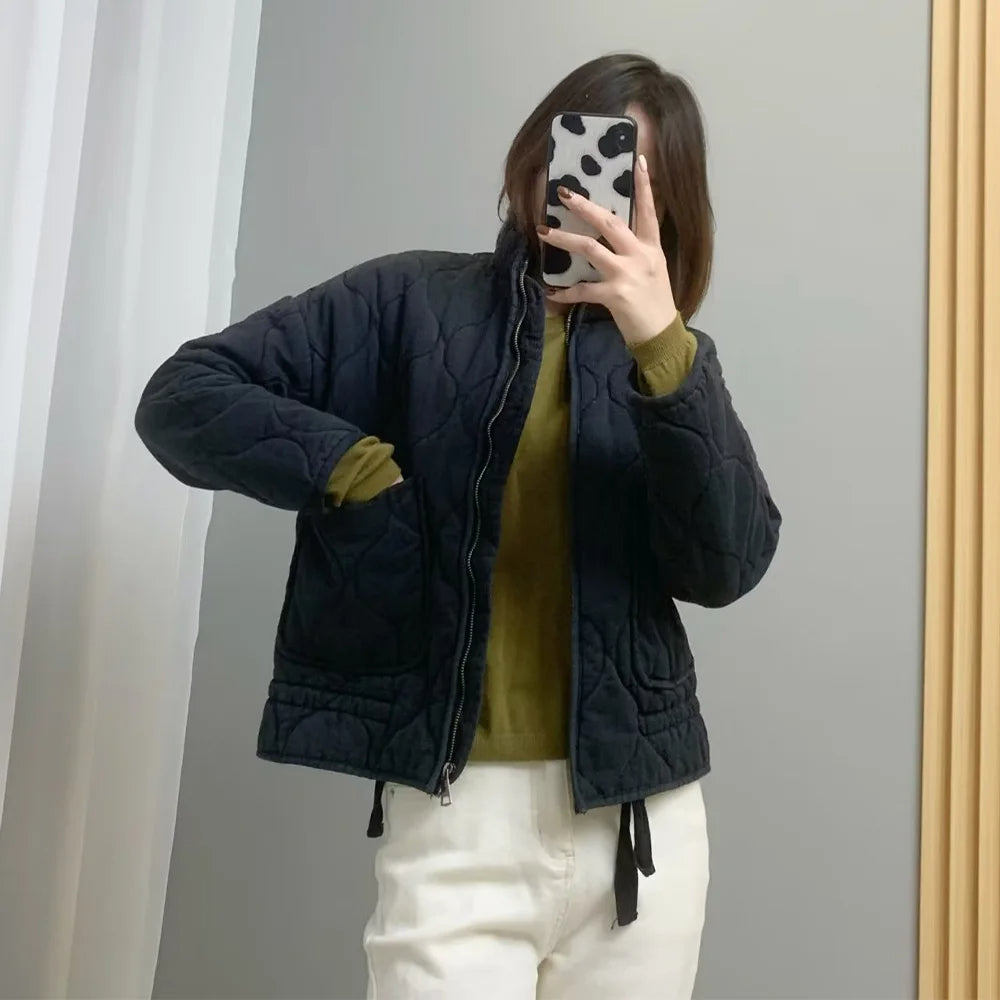 Drune | Jacke Warme Übergröße Jacke mit Reißverschluss für Damen