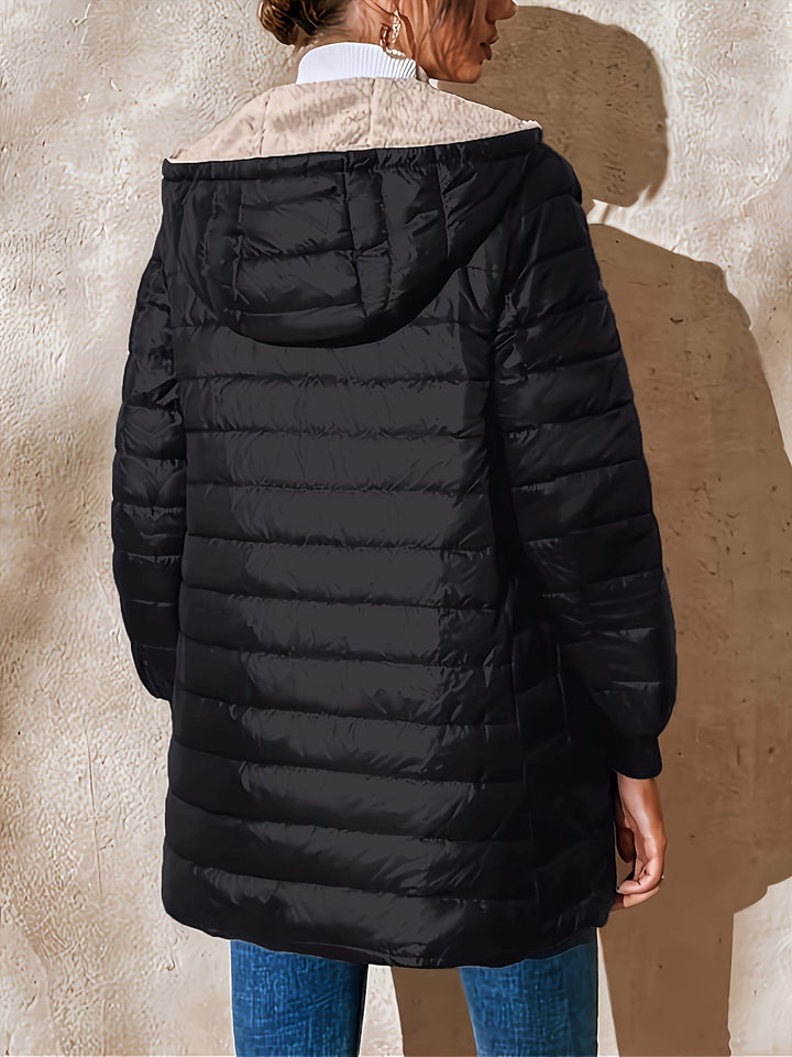 Drune | Damen Wattierte Jacke mit Kapuze und bequemer Passform