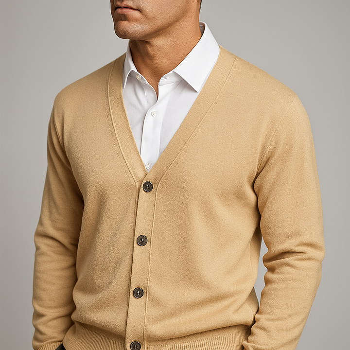 Drune | Eleganter V-Ausschnitt Cardigan für Männer