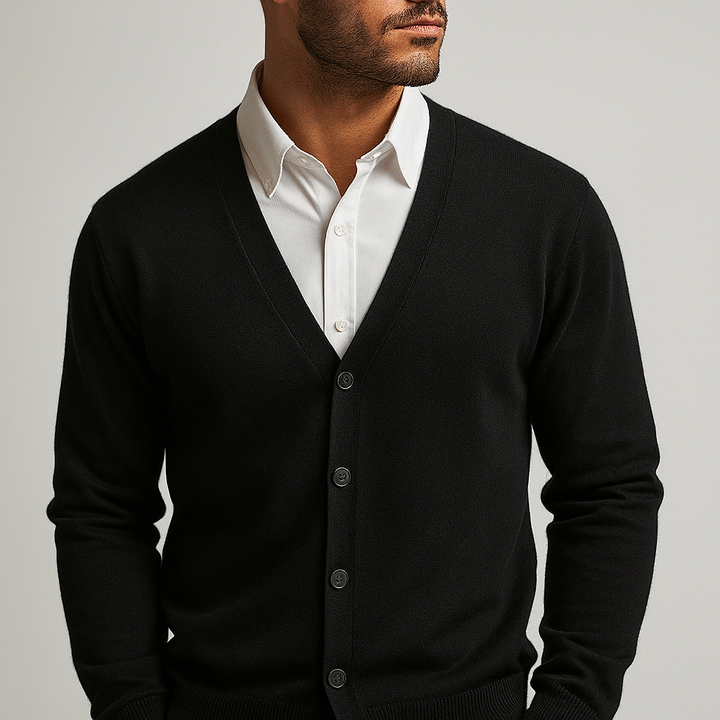 Drune | Eleganter V-Ausschnitt Cardigan für Männer