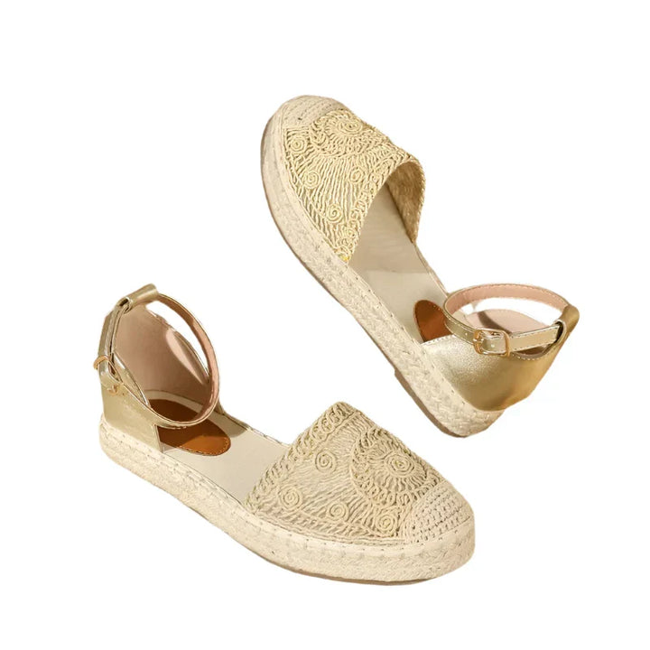 Drune | Damen Sommer Knöchelriemen Sandalen Boho