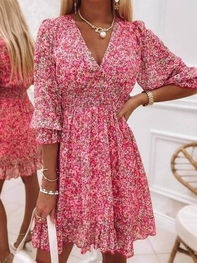 Drune | Boho Puff Ärmel Kleid