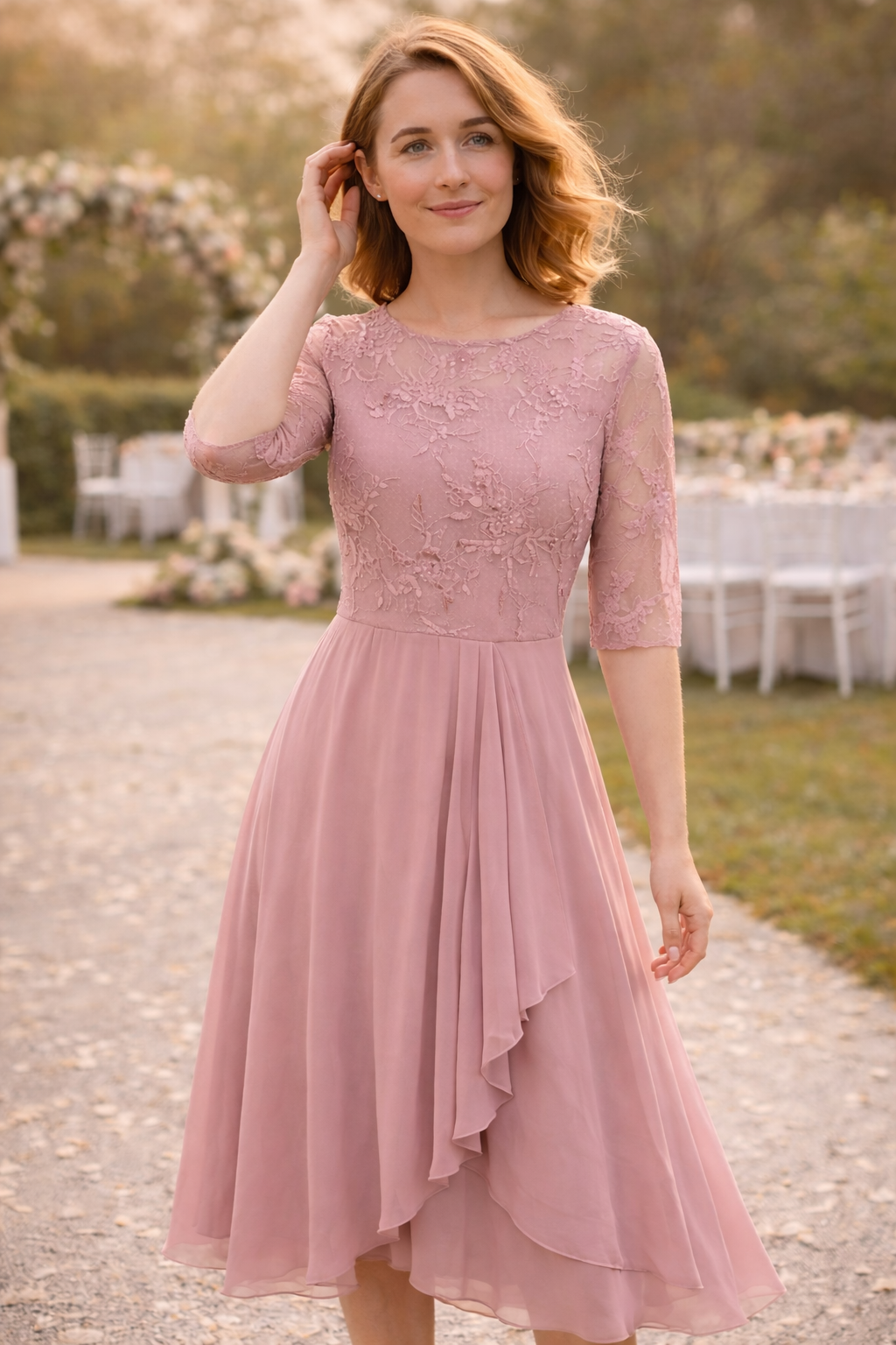 Drune langes kleid elegant locker fallend bequem