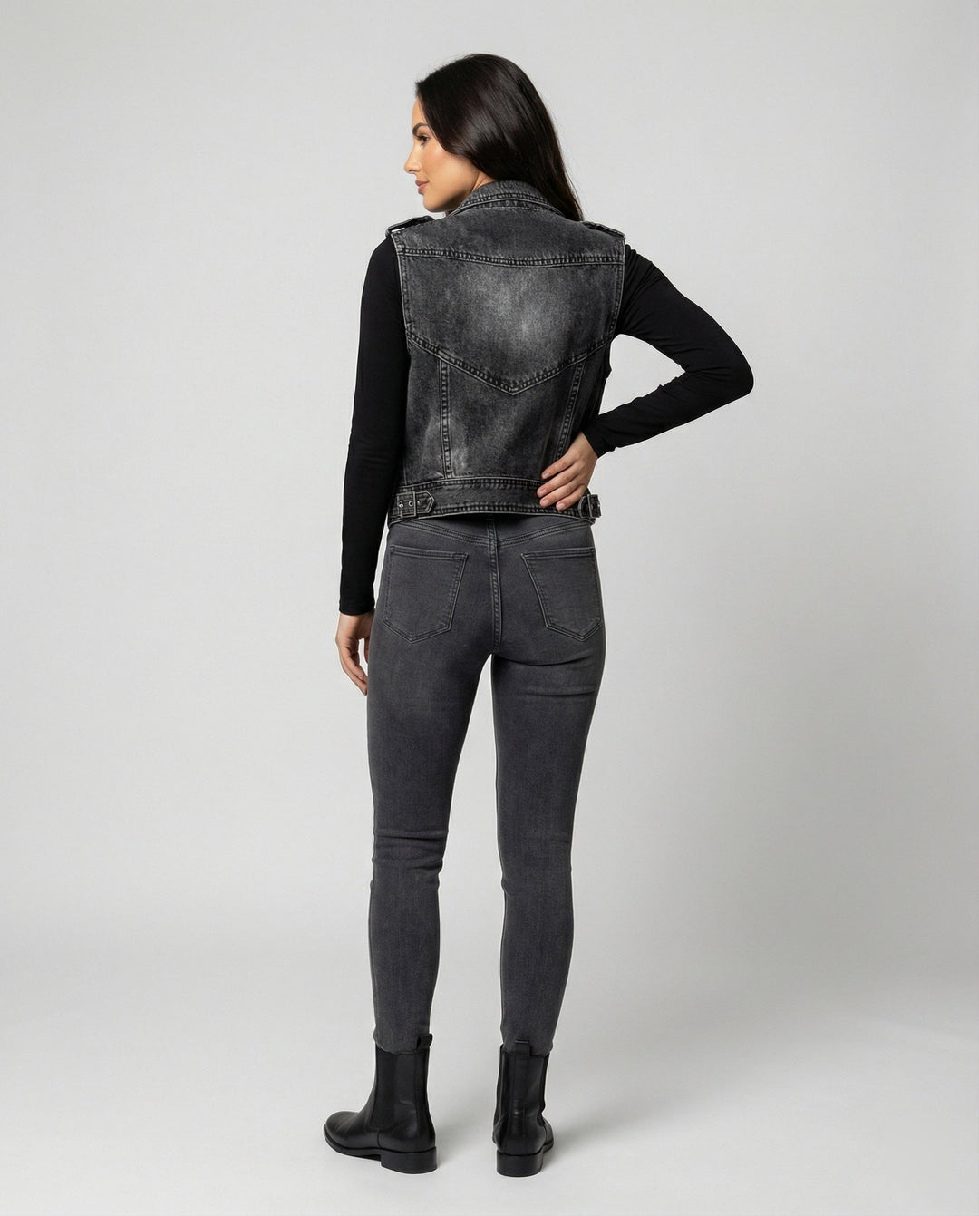 Damen Denim Weste