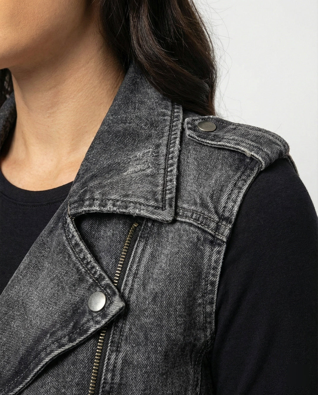 Damen Denim Weste