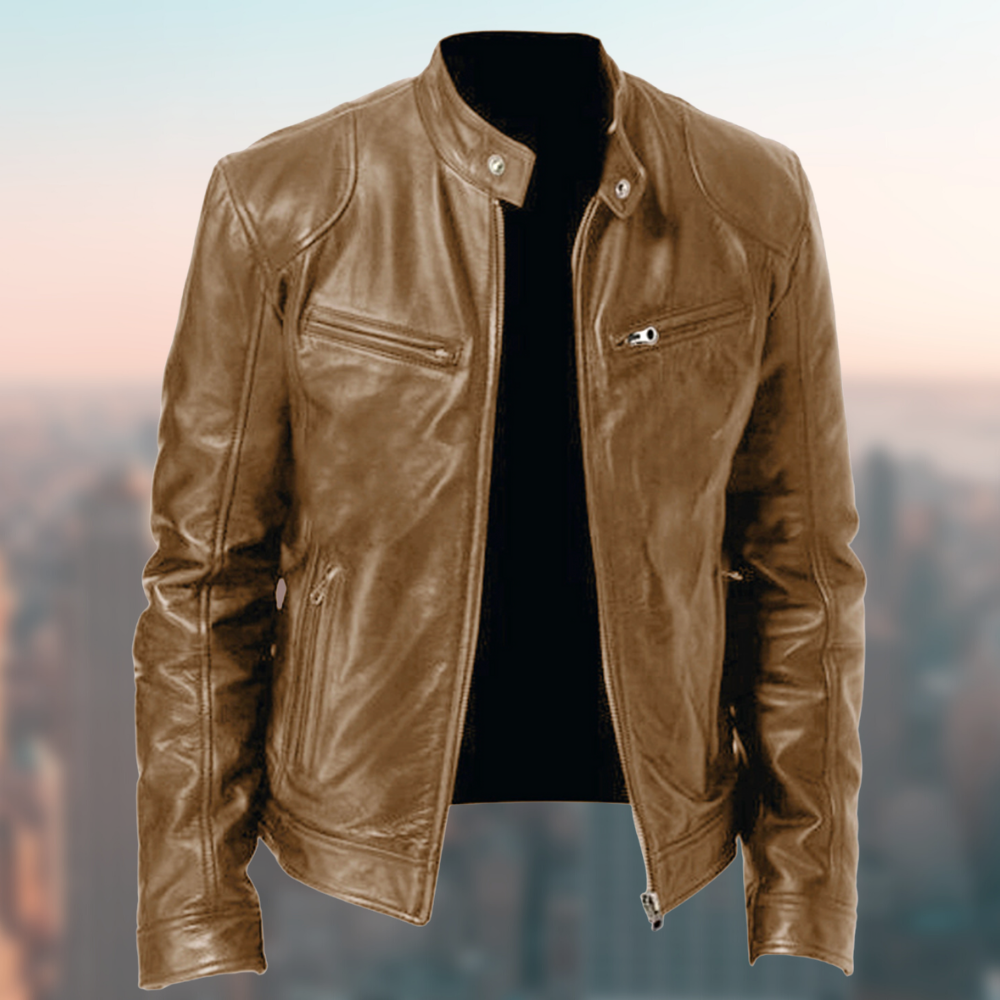 Drune | Premium langlebige Herren-Lederjacke mit modernem Schnitt