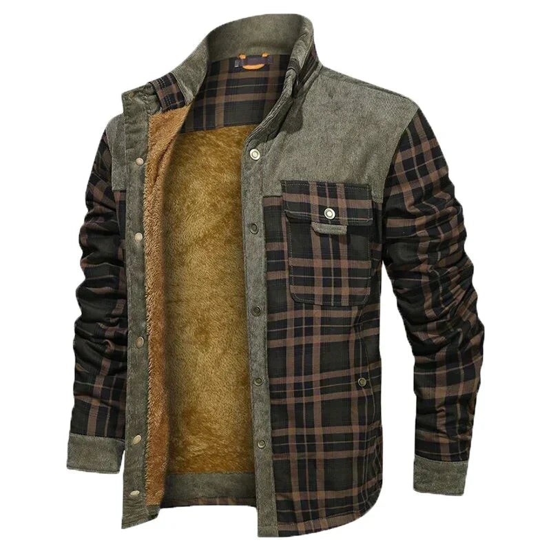 Drune | Herren Karierte Winterjacke - Gefüttert