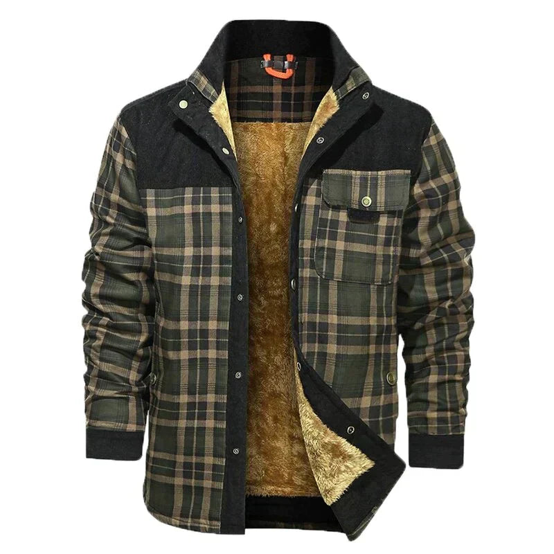 Drune | Herren Karierte Winterjacke - Gefüttert