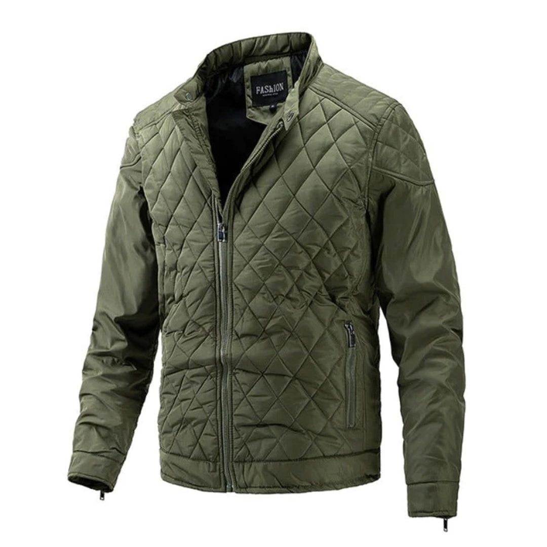 Drune | Herren Steppjacke - Reißverschluss vorne & Stehkragen