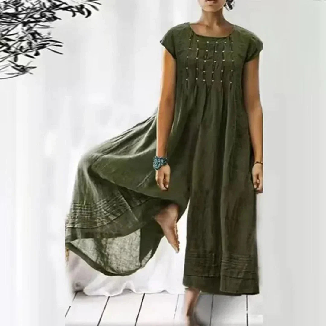 Drune | Atmungsaktives Baumwoll-Leinen-Kleid