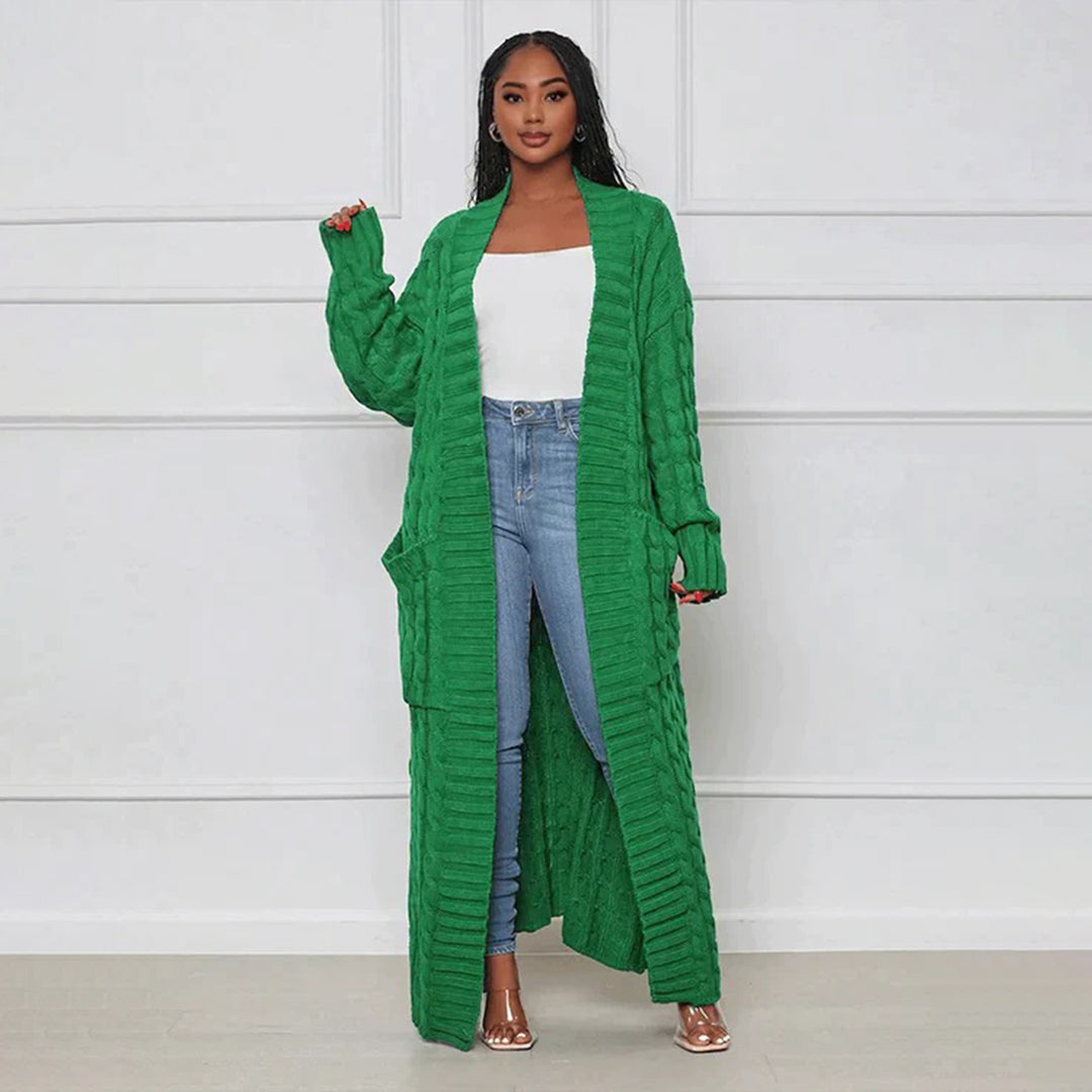 Drune | Langer Cardigan Klassischer zeitloser Stil Ideal für den Winter