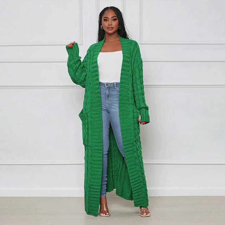 Drune | Langer Cardigan Klassischer zeitloser Stil Ideal für den Winter