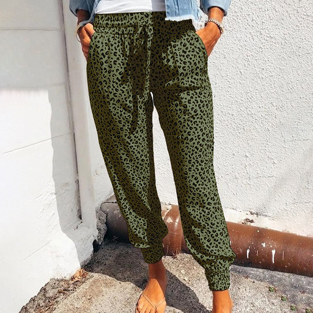 Drune | Stilvolle Hosen mit Leopardenmuster für Frauen