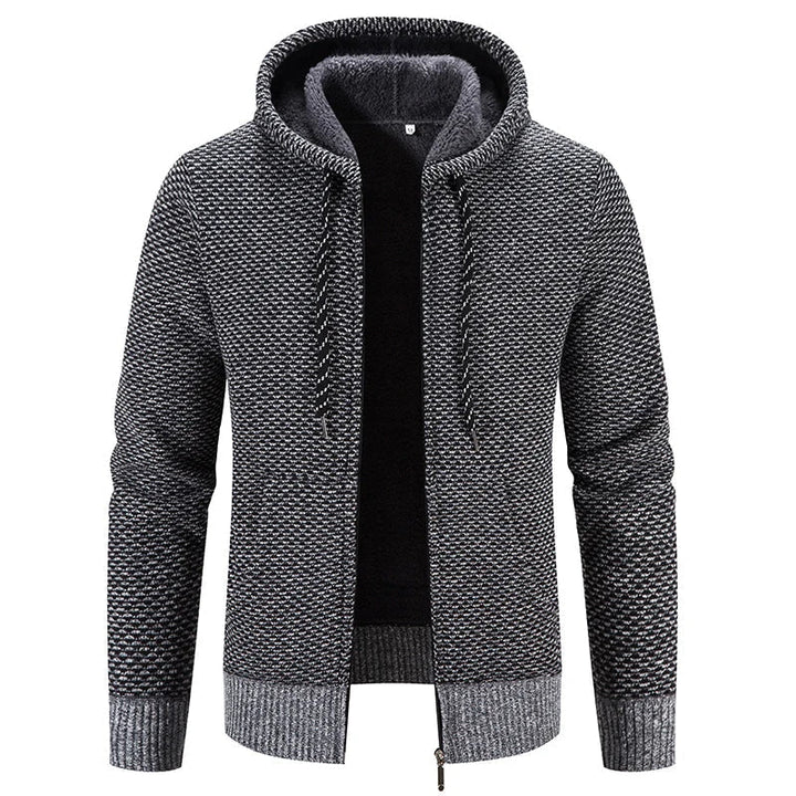 Drune - Lässige Herbst Strickjacke mit Kapuze für Männer