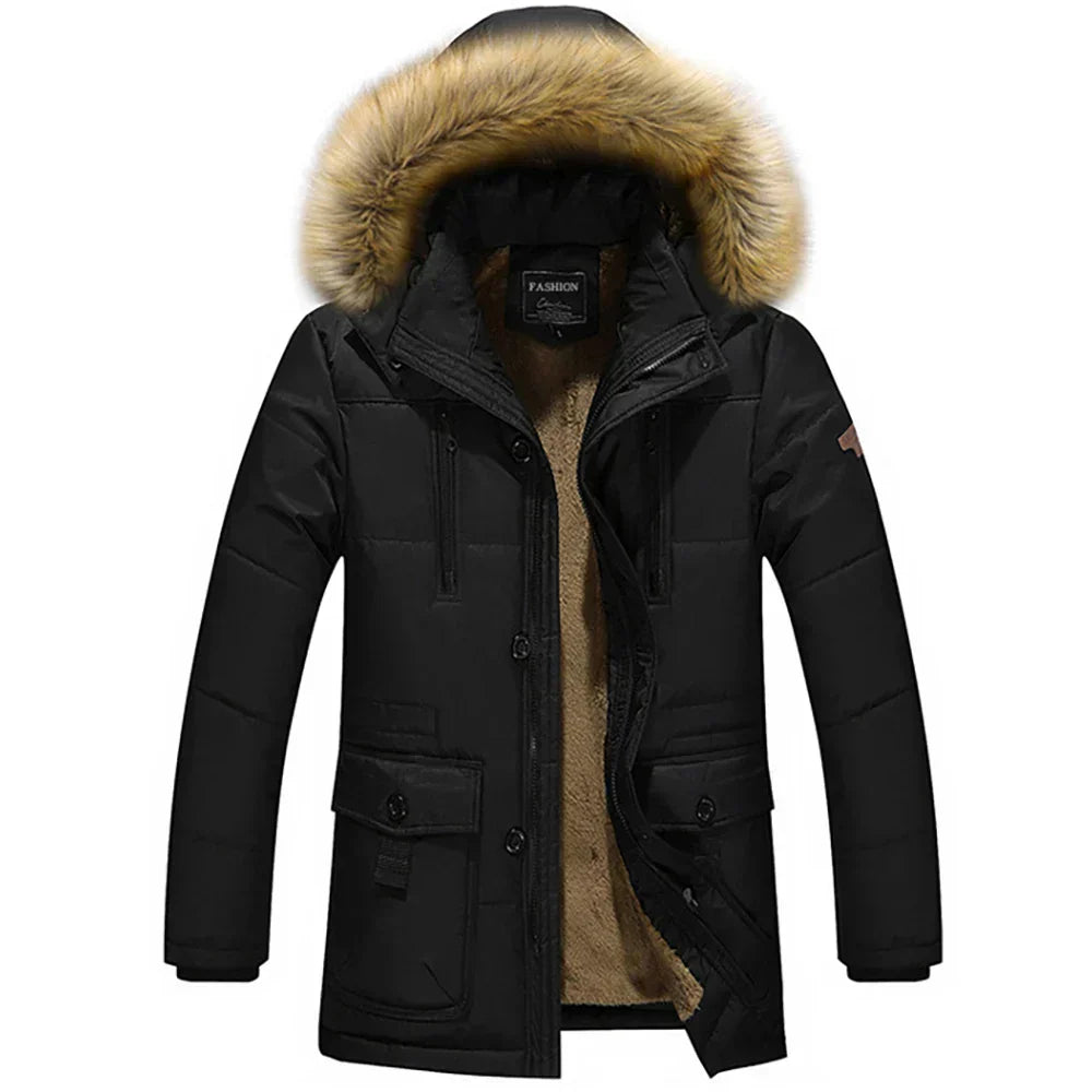 Drune | Winterjacke - Damen Parka mit Kapuze und Kunstfell