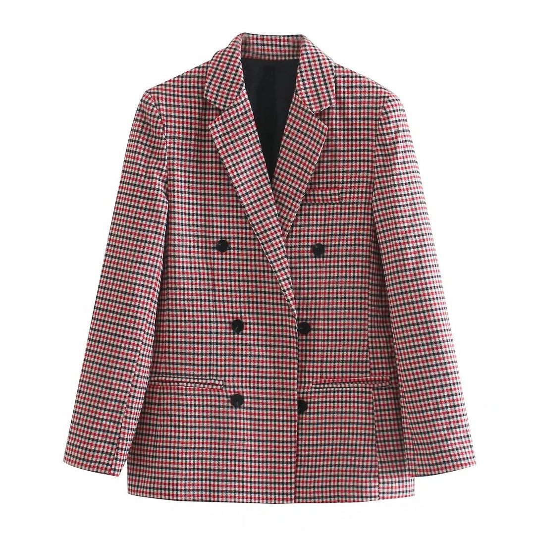Drune | Karierter Blazer mit langen Ärmeln
