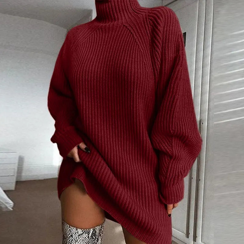 Drune | Bequemes Kleid mit Rollkragen
