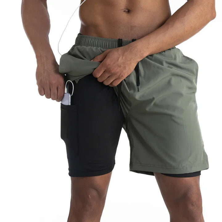 Drune | 2 in 1 Laufshorts Mit Sicherer Tasche Leicht & Atmungsaktiv