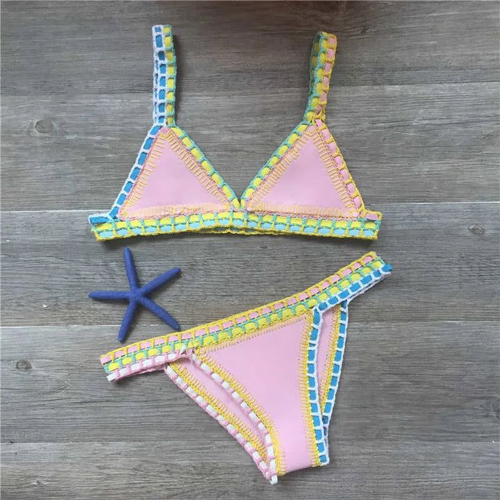 Drune | Sexy Bikinis Sommer Frauen Badeanzug Handgehäkeltes Bikini-Set Badebekleidung Strand Badeanzug Biquini Frau Monokini