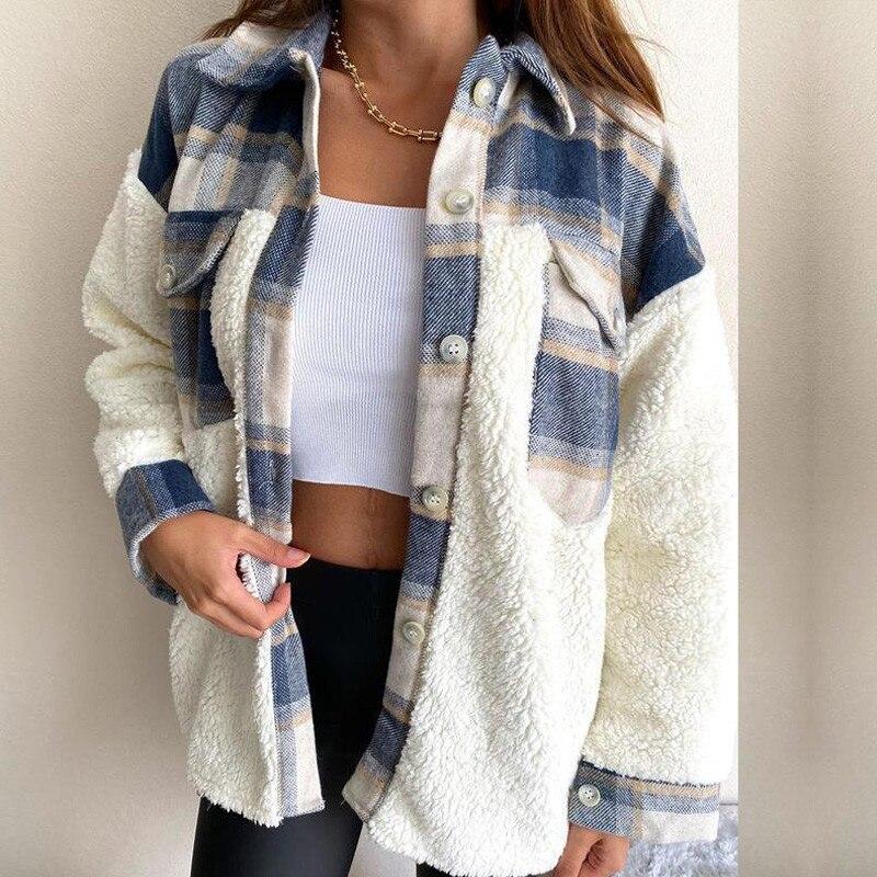 Drune | MODACHIC Karierte Lammwolljacke