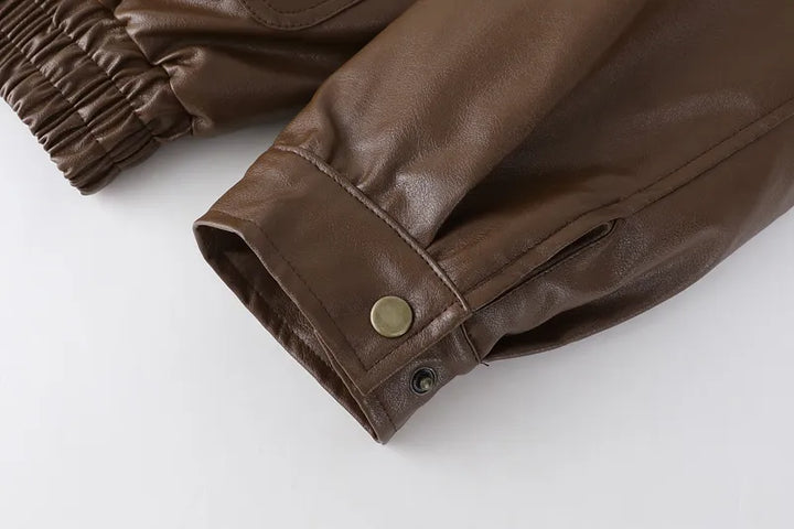 Drune | Leder Winterjacke - Vintage & Stilvoll