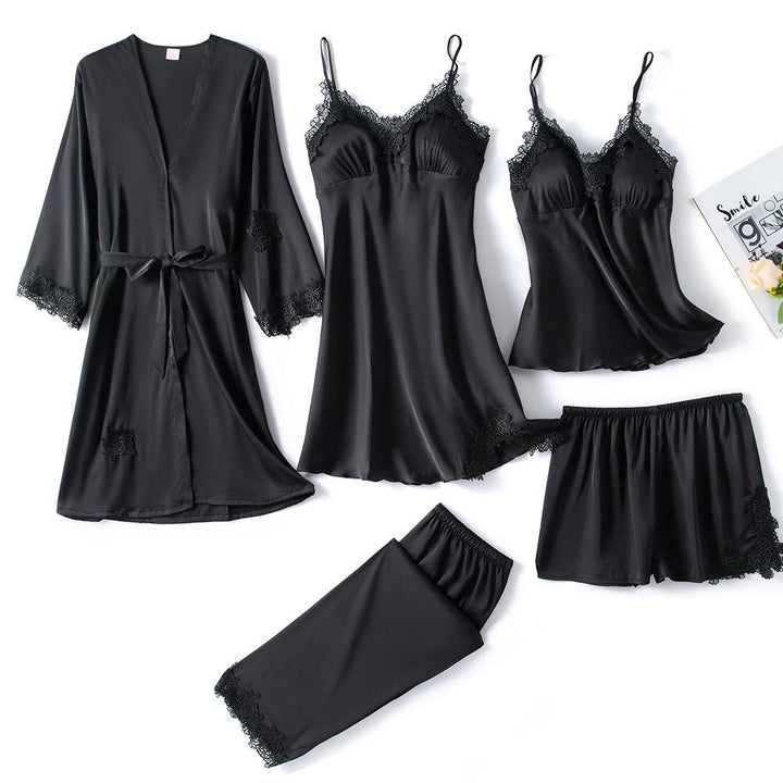 Drune | Set aus Weichem Seidenpyjama