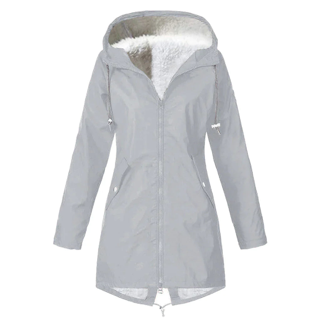 Drune | Damen-Fleece-Wasserdichte Jacke mit Kapuze - Perfekt für Herbst/Winter