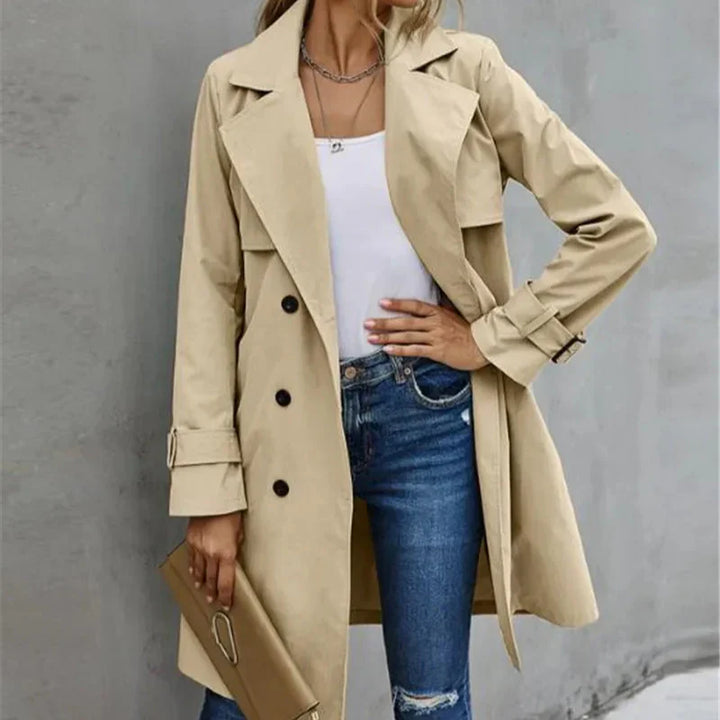 Drune | Damen Trenchcoat Klassisch Zeitlos Stil