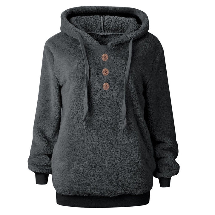 Drune | flauschiges damen-fleece-sweatshirt mit kapuze