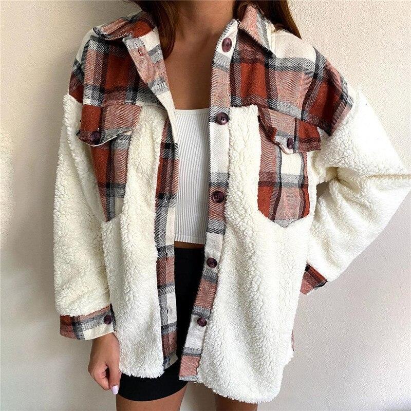 Drune | MODACHIC Karierte Lammwolljacke
