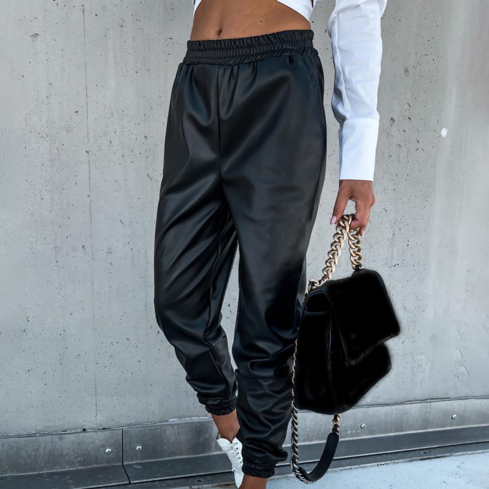 Drune | Stilvolle PU-Leder-Jogginghose