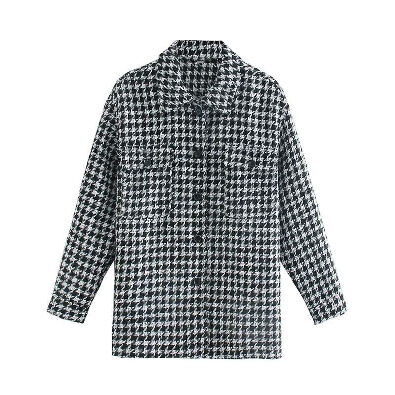 Drune | Übergangsjacke mit Hahnentrittmuster für Damen