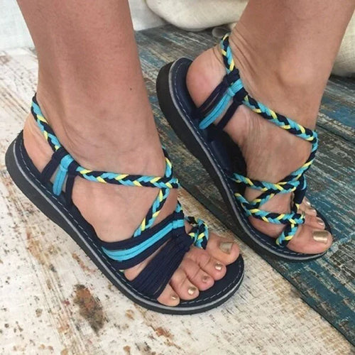Drune | Stilvolle Sandalen mit Gewebten Riemen