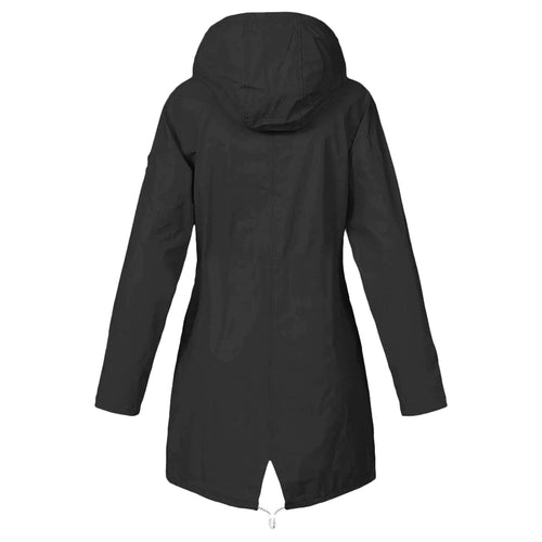 Drune |  Wasserdichte Outdoor Regenjacke mit Wolle und Kapuze für Damen - Perfekt für Outdoor-Aktivitäten