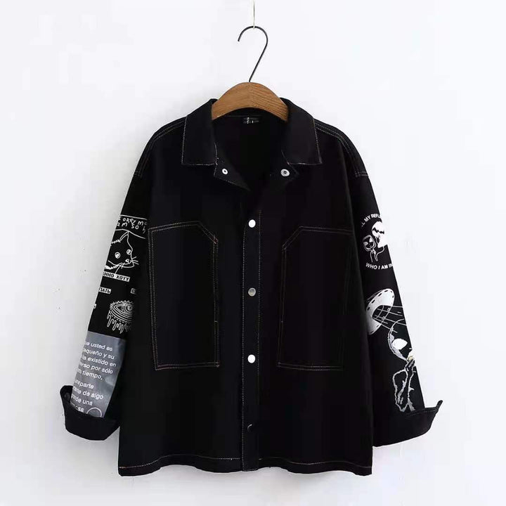 Drune | Bedruckte Jeansjacke für Damen