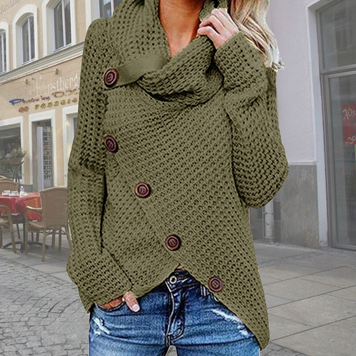 Drune | Moderner A-symmetrischer Rollkragenpullover mit stilvollen Details