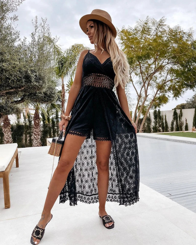 Drune | Jumpsuit mit Spitzendruck