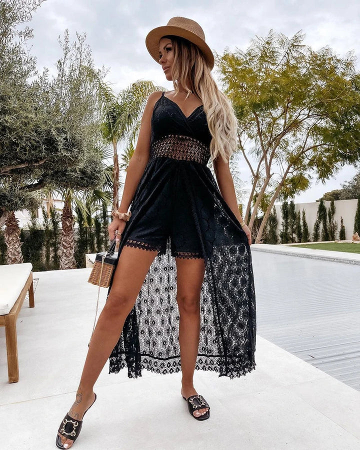 Drune | Jumpsuit mit Spitzendruck