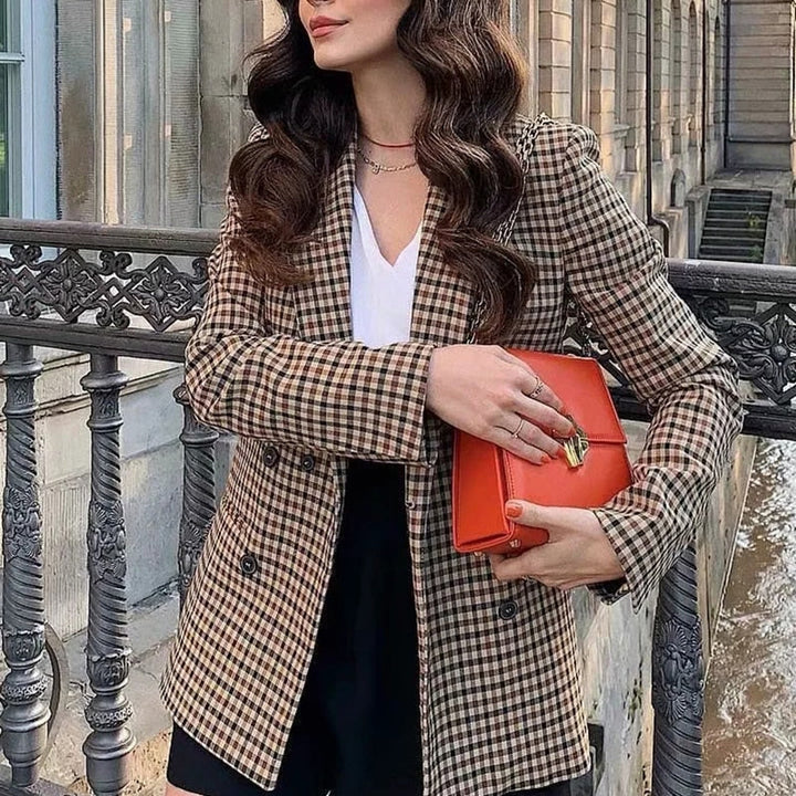 Drune | Karierter Blazer mit langen Ärmeln