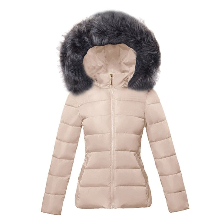 Drune | Gesteppte Damen Winterjacke mit Fellbesatz