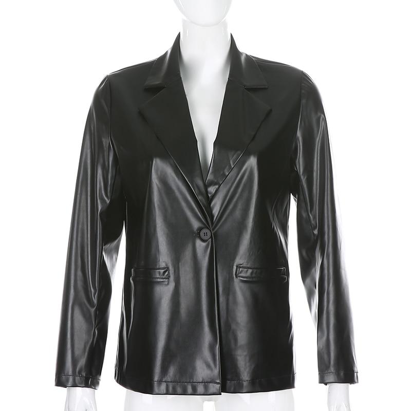 Drune | MODACHIC Freizeitblazer aus PU-Leder