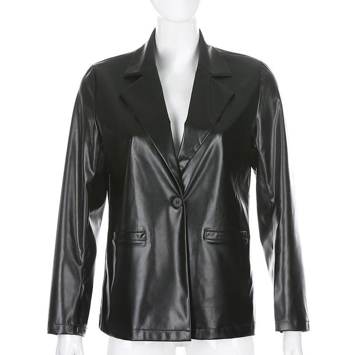 Drune | MODACHIC Freizeitblazer aus PU-Leder